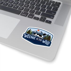 Dachshund Hiking Sticker - Kiss-Cut Vinyl Decal