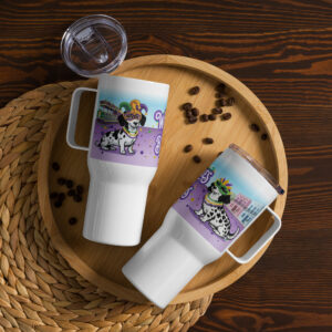Dachshund Mardi Gras Travel Mug