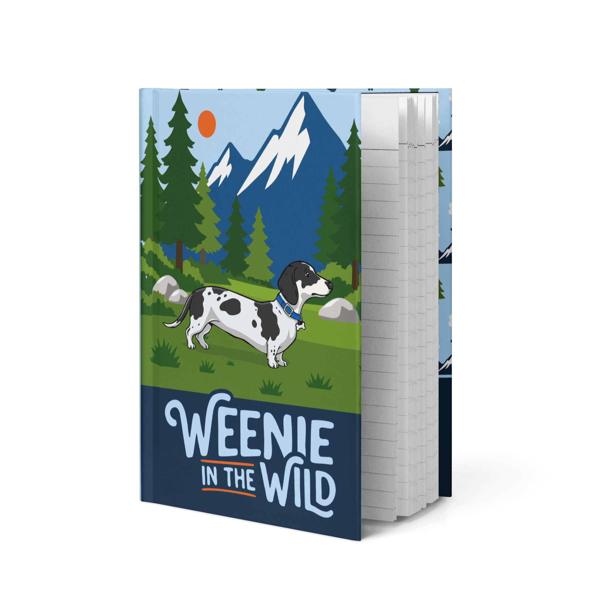 Weenie in the Wild | Dapple Dachshund Hardcover Journal Notebook - Image 3
