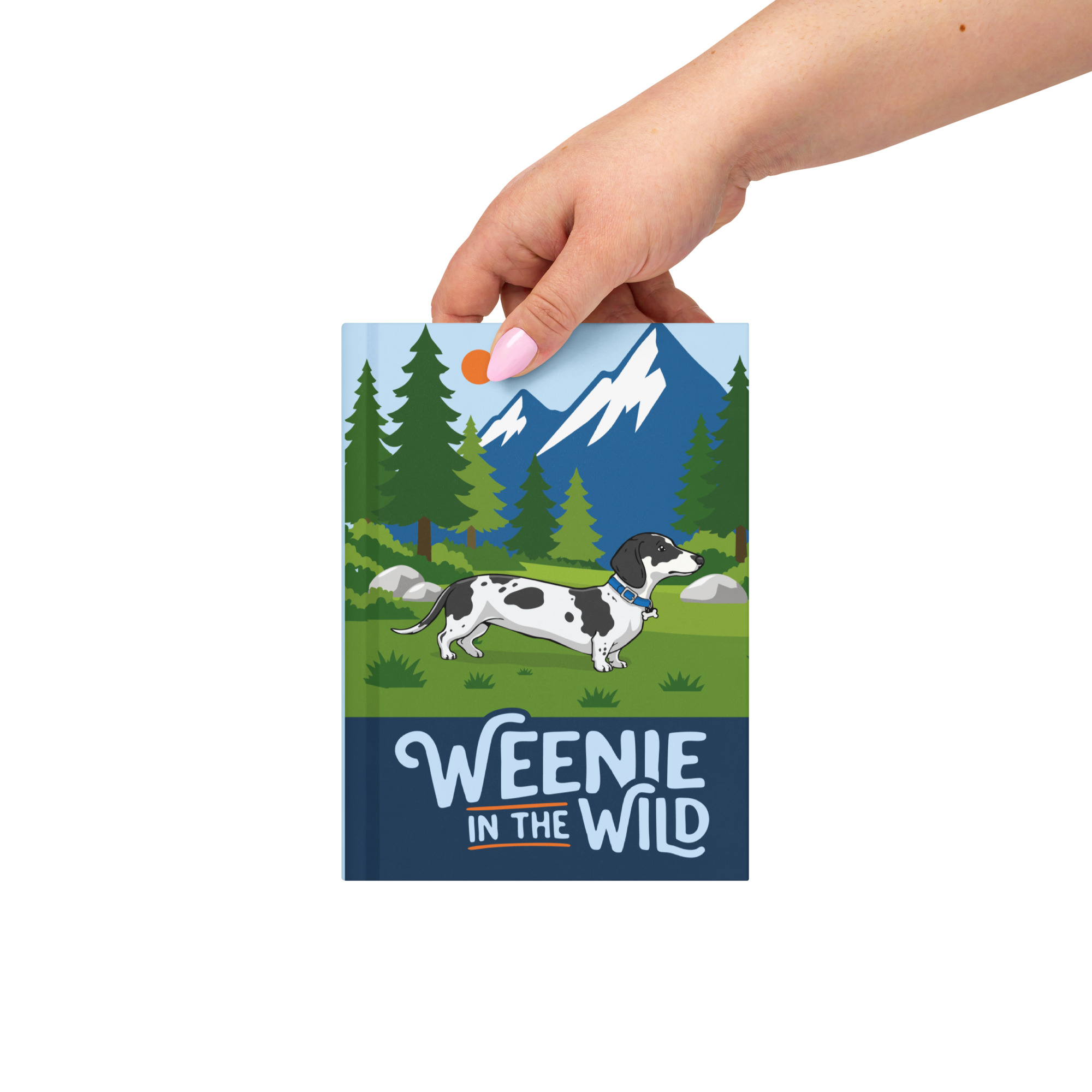Weenie in the Wild | Dapple Dachshund Hardcover Journal Notebook - Image 5