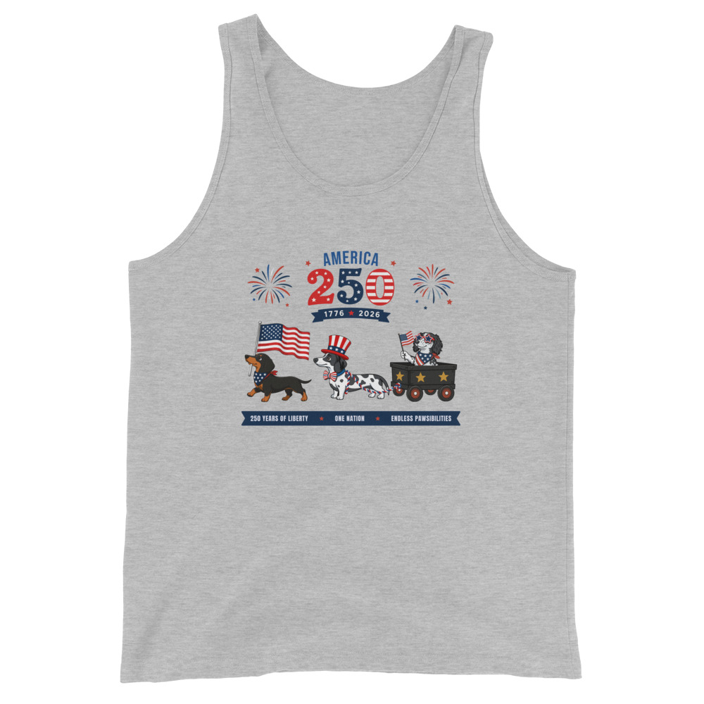 America 250 Dachshund Patriotic Tank Top - Image 2