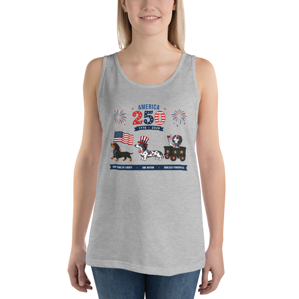 America 250 Dachshund Patriotic Tank Top - Image 8