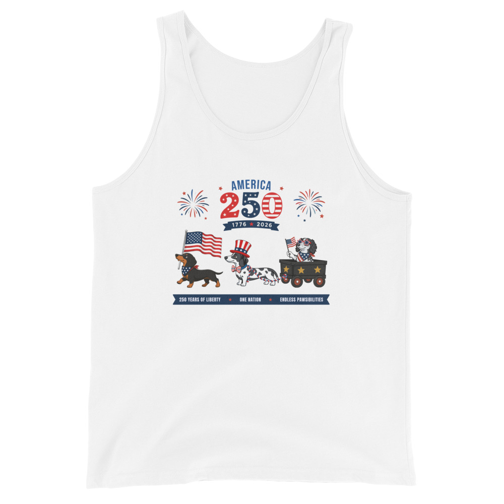 America 250 Dachshund Patriotic Tank Top