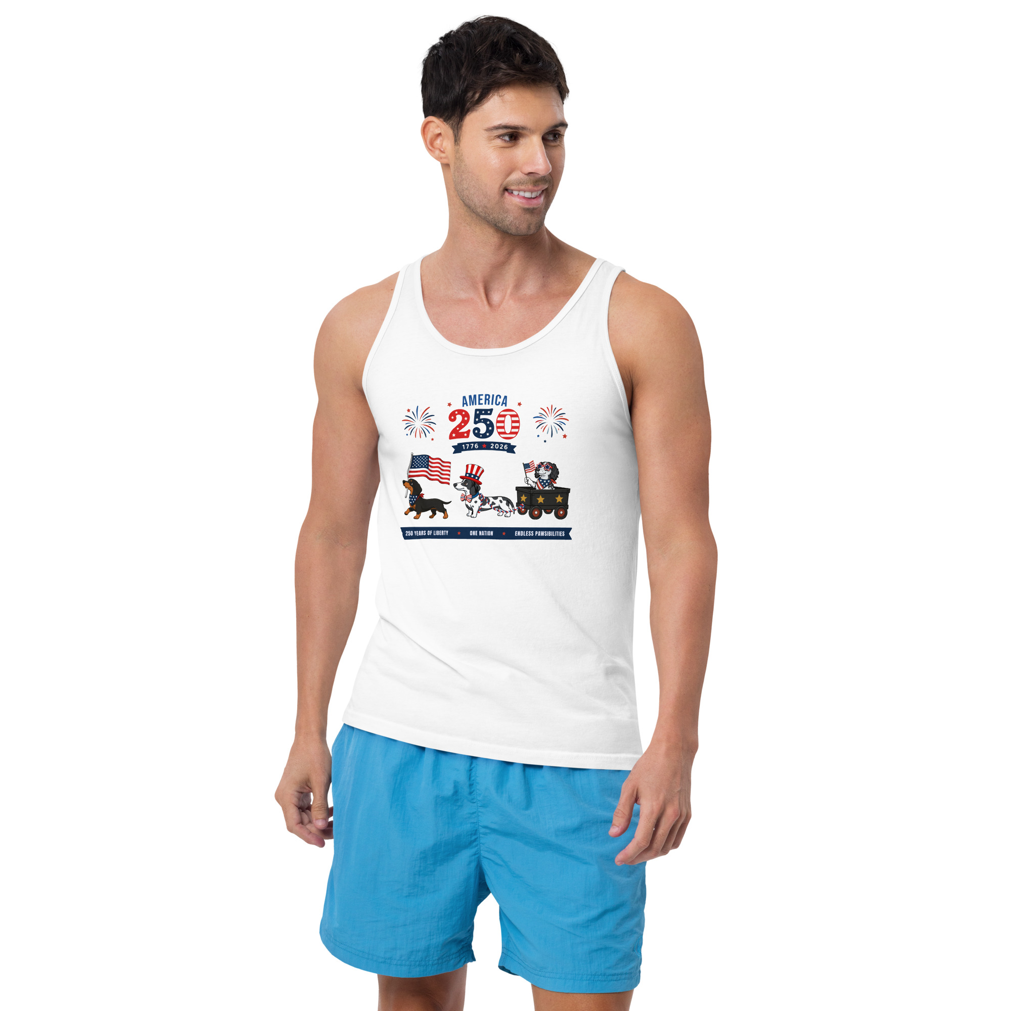 America 250 Dachshund Patriotic Tank Top - Image 6