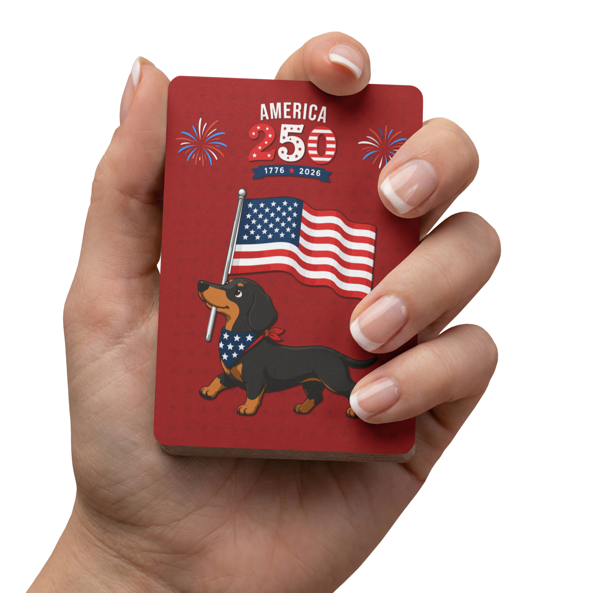 America 250 Classic Dachshund Playing Cards | Patriotic Doxie Poker Deck - Image 3