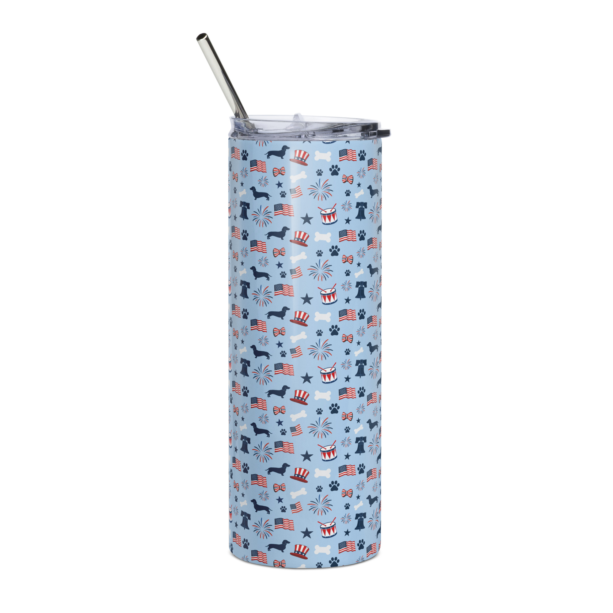 America 250 Patriotic Dachshund Stainless Steel Tumbler - Image 2
