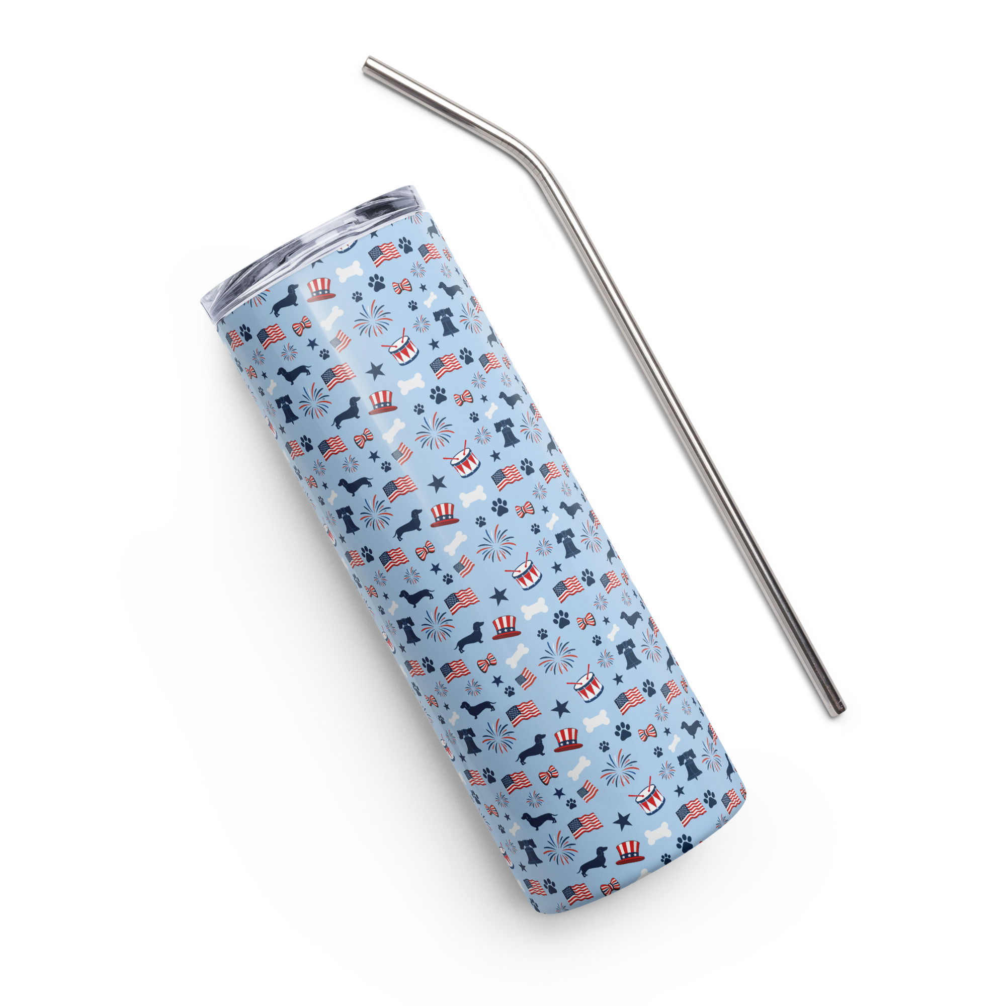 America 250 Patriotic Dachshund Stainless Steel Tumbler - Image 5