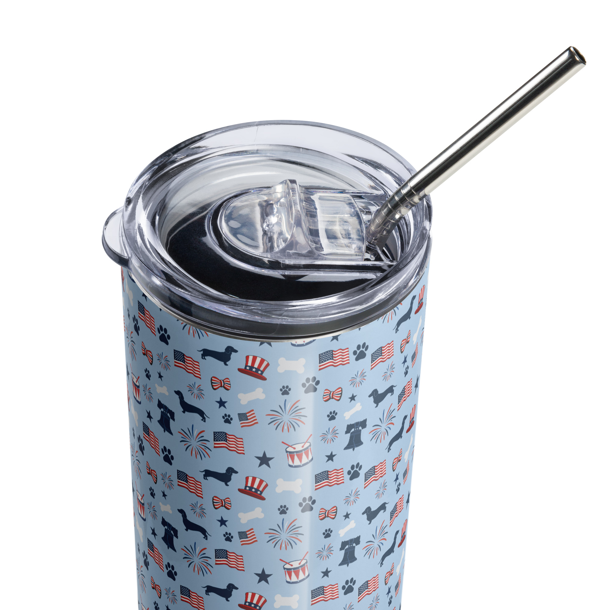 America 250 Patriotic Dachshund Stainless Steel Tumbler - Image 9