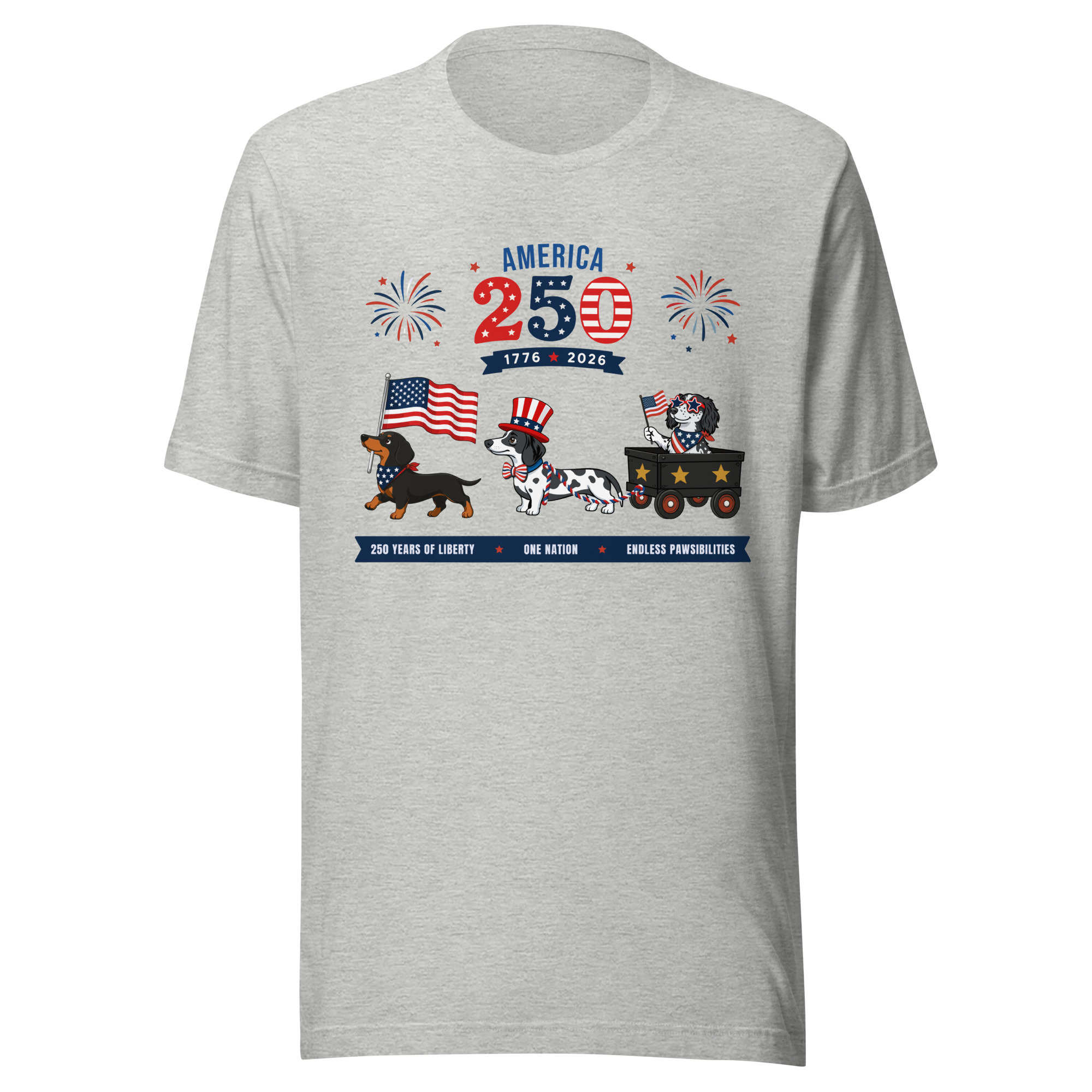 America 250 Dachshund Patriotic T-Shirt - Image 3