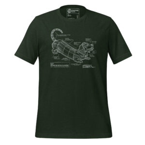 Dachshund Building Block Technical Sketch Graphic T-Shirt